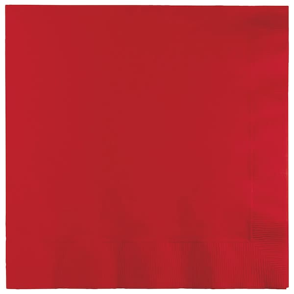 Touch Of Color Classic Red Dinner Napkins 3 ply, 8.5"x8", 250PK 591031B - main